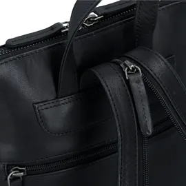 GREENBURRY Fiorentina City Rucksack Leder 31 cm Schwarz