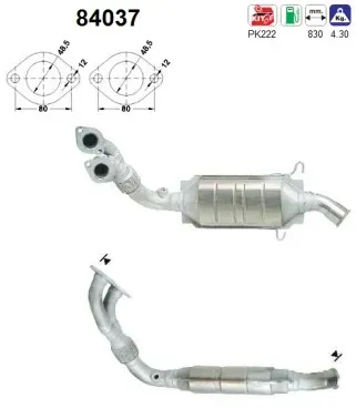 AS Katalysator 84037 für SAAB
