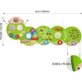 Vevor Motorikbrett, Aktivitätswand, 12 Spiele, Montessori-Sensorik-Wandspielzeug für Kinder von 3–12 Jahren, Montessori-Lernaktivitätszentrum, ideal für Kleinkinder-Spielzimmer, Kindergarten