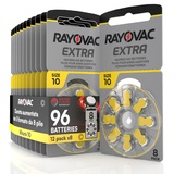 96 Hörgerätebatterien Rayovac Extra 10. 12x8 Stück