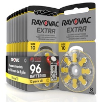96 Hörgerätebatterien Rayovac Extra 10. 12x8 Stück