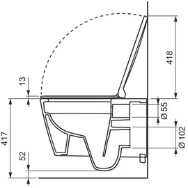 TECE TECEneo Set Dusch-WC mit WC-Sitz Weiß