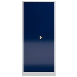 ClassiX Putzmittelschrank X-545521 enzianblau, lichtgrau 80,0 x 38,0 x 180,0 cm, aufgebaut