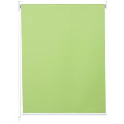 Rollo MCW-D52, Fensterrollo Seitenzugrollo Jalousie, Sonnenschutz Verdunkelung blickdicht 100x160cm ~ hellgrün