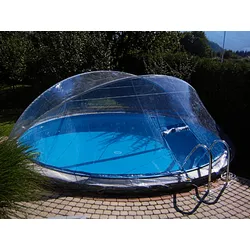 Poolverdeck CLEAR POOL "Cabrio Dome", transparent, B:450cm H:145cm T:450cm, Polyvinylchlorid (PVC), Verdecke, in verschiedenen Größen