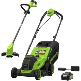 Greenworks 24V Akku-Rasenmäher 33 cm inkl. 1 x 4,0 Ah