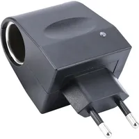 casativo-power Spannungswandler, kompakt u. praktisch, 230V auf 12V, 1000mA / 12 Watt, schwarz, Kleinstgeräte mit bis zu 12 Watt und Zigarettenanzünder-Anschluss überall verwenden