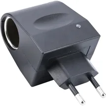 casativo-power Spannungswandler, kompakt u. praktisch, 230V auf 12V, 1000mA / 12 Watt, schwarz, Kleinstgeräte mit bis zu 12 Watt und Zigarettenanzünder-Anschluss überall verwenden