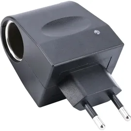 casativo-power Spannungswandler, kompakt u. praktisch, 230V auf 12V, 1000mA / 12 Watt, schwarz, Kleinstgeräte mit bis zu 12 Watt und Zigarettenanzünder-Anschluss überall verwenden