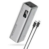 cuktech Powerbank CUKP200XGLGR 100W 20000mAh 2 x USB-C 1 x USB-A - grau - Grau