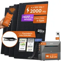 solarway All In One Balkonkraftwerk 2000 W / 800 W inkl. 3,2 kWh Anker Solix 2 Pro Speicher