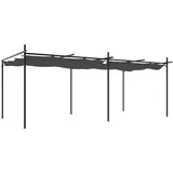 Deluke Terraseenüberdachung, Anthrazit, Metall, 589x230x292 cm, Sonnen- & Sichtschutz, Pavillons & Pergolas, Pergolas