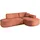 altdecor Ecksofa Ottomane Rechts MARI-L1-v3 - 243x171x83 cm Koralle, Velours