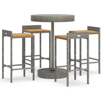vidaXL Gartenbar-Set 5-tlg. Grau