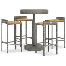 vidaXL Gartenbar-Set 5-tlg. Grau