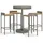vidaXL Gartenbar-Set 5-tlg. Grau