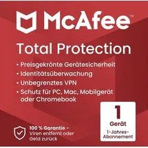 McAfee Total Protection 2024 ESD 1 Gerät 1 Jahr DE Android