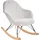 Beliani Schaukelsessel SKALE Polyester 70 x 85 x 94 cm Cremeweiß