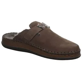 ROHDE Herren Pantoffel Hausschuh Leder Warmfutter Alassio 6790, Größe:41 EU, Farbe:Braun