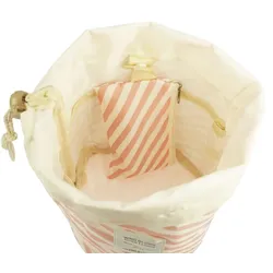 Kosmon Beauty Reise Beutel  rosa/weiß gesteift Ø 16cm (Fb. koralle nicht mehr lieferbar)