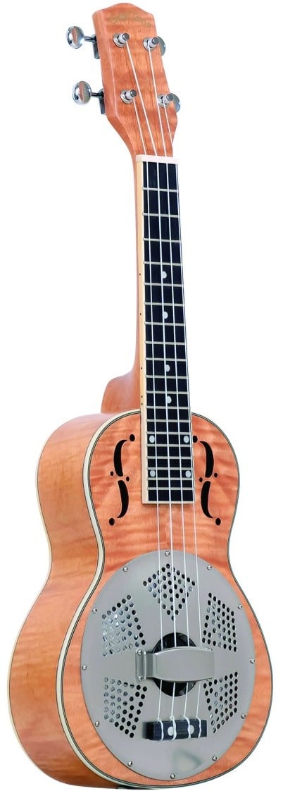 Gold Tone RESOUKE MAPLE C ResoAhorn Konzert-Mensur Riegelahorn Resonator-Ukulele mit Gigbag