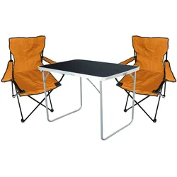 3-tlg Camping Set Gartenmöbel Campingtisch 2x Campingstuhl Klappstuhl