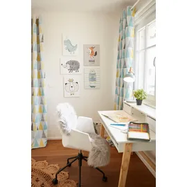OTTO home Verdunkelungsvorhang OTTO HOME "Dreieck" Gr. 1, bunt, B:135cm H:145cm, Polyester, Gardinen, einseitig mit Dreiecken bedruckte Kindergardine, blickdicht