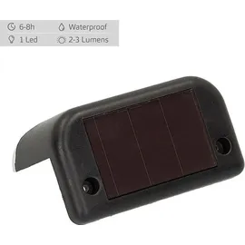 Aktive Solarleuchte spritzwassergeschützt 6er Set inkl. LED-Lampe Silber
