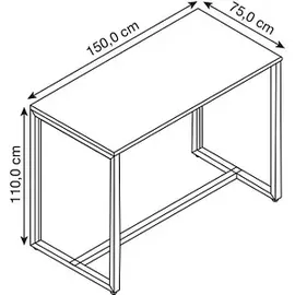 Paperflow Stehtisch easyDesk 150,0 x 75,0 x 110,0 cm Weiß