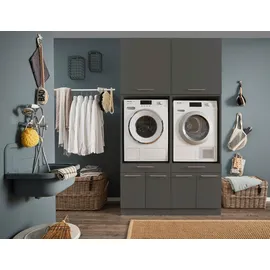 laundreezy Mehrzweckschrank-Set 135 x 238 x 68 cm Grau