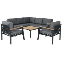 Pure Home & Garden Louisiana Lounge-Set schwarz/anthrazit 501941