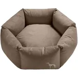 Hunter Orthopädisches Hundesofa Merida 6-eckig taupe 1,1 m, 35 cm, 1,1 m