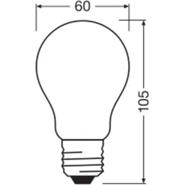 Osram LED-Lampe Retrofit Classic A - G) E27 matt,