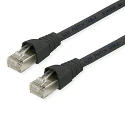 TELEGÄRTNER Patchkabel S/FTP, Kat.6A, LSOH, schwarz, 1 m