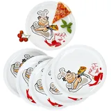 MamboCat Pizzateller 6er Set Alberto Pizzateller Ø30,5cm 6 Personen XL-Teller Platte