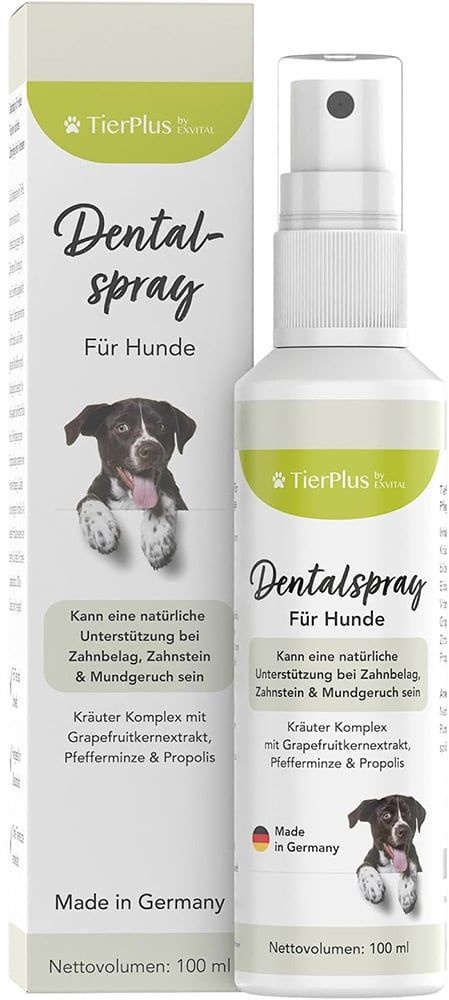 EXVital® Dentalspray für Hunde gegen Zahnbelag Zahnstein & Mundgeruch Lösung 100 ml