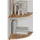 Vicco Eckregal Ecki 40 x 40 x 180,5 cm Weiß/Goldkraft Eiche
