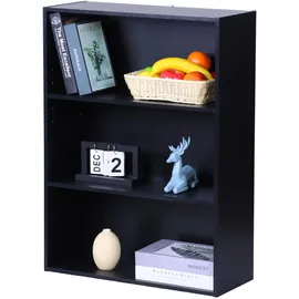 Relaxdays Bücherregal 60 x 82 x 24 cm Schwarz