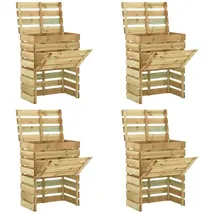 vidaXL Lattenrost-komposter 4 Stk. 80x50x100 Imprägniertes Kiefernholz - Vidaxl