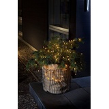 Konstsmide LED-Lichterkette »Weihnachtsdeko aussen«, 80 St.-flammig, LED Globelichterkette, 80 warm weiße Dioden, schwarz