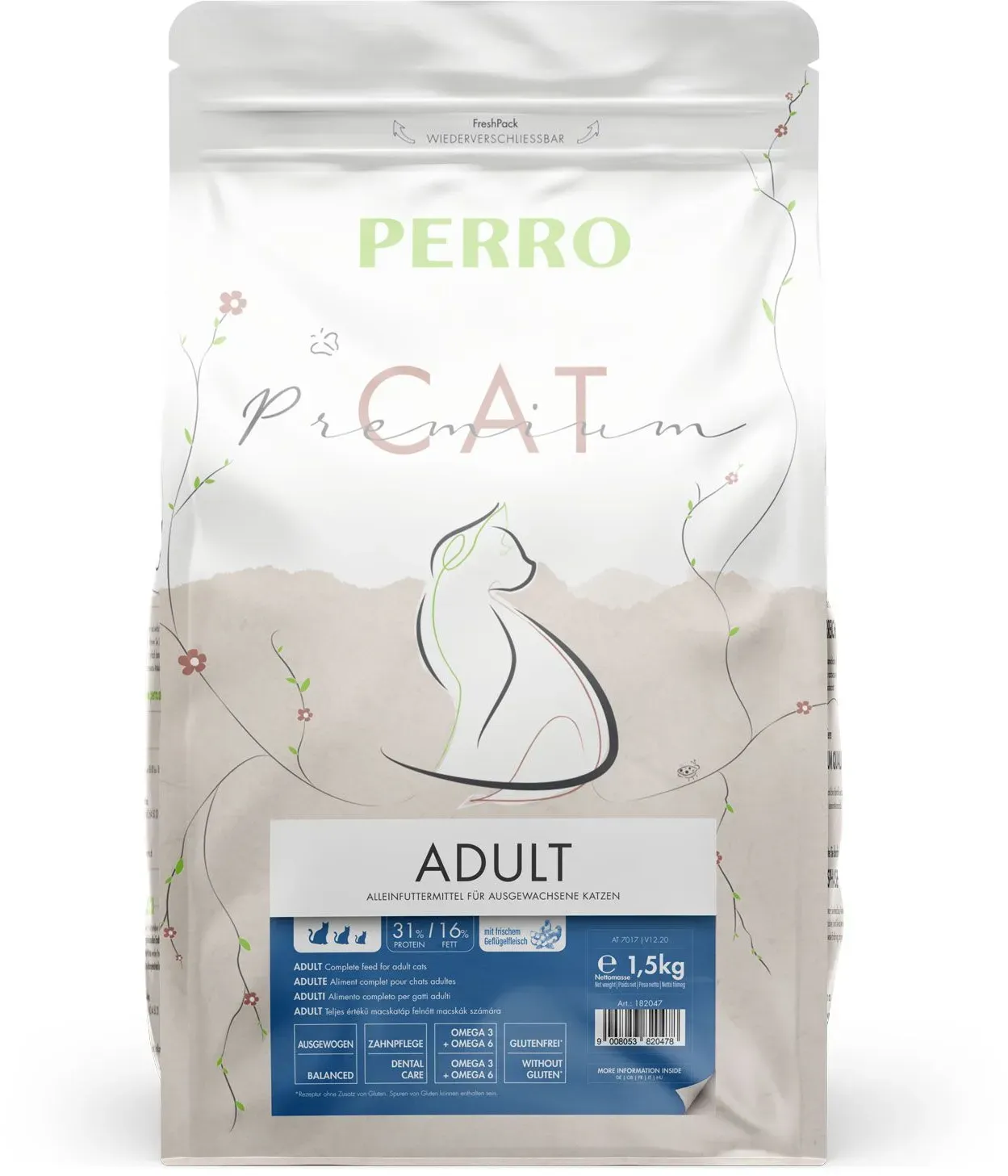 Perro Cat Premium Adult Futter 1,5 kg