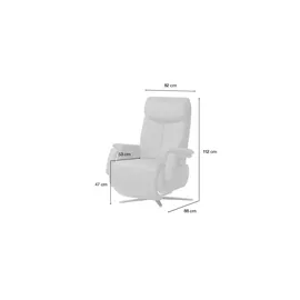 Polstermöbel Oelsa TV-Sessel Mambo Leder 82 x 112 x 88 cm Gelb elektrisch