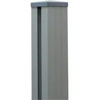 GROJA Zaunpfosten 9 x 9 x 240 cm Silbergrau/Aluminium