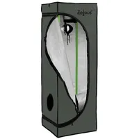 Zelsius Gewächshaus Grow Tent 120 x 60 x 180 cm grau/schwarz Pflanzenzucht Indoor grau