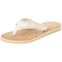 Tommy Hilfiger Damen Flip Flops Hilfiger Cork Beach Sandal Zehentrenner, Beige (Harvest Wheat), 36 - 36 EU