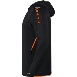 Jako Herren Kapuzenjacke Challenge Schwarz/Neonorange, S