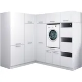 laundreezy Mehrzweckschrank-Set 218 x 200 x 68 cm Weiß