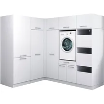 laundreezy Mehrzweckschrank-Set 218 x 200 x 68 cm Weiß
