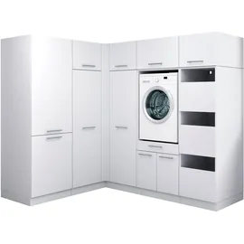 laundreezy Mehrzweckschrank-Set 218 x 200 x 68 cm Weiß