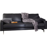 HÜLSTA sofa 3-Sitzer »hs.450«, Armlehne niedrig, Fuß chromfarben glänzend, Breite 204 cm blau